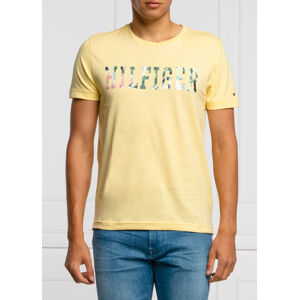 Tommy Hilfiger pánské žluté tričko - S (ZFB)